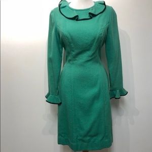 Vintage Dress As Is Cotton Lined wool long sleeve